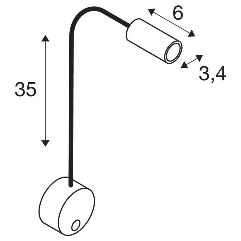 SLV Klemmleuchte Leuchte LED Flexlampe fest eingebaut weiss Aluminium 1x1.9W - 4024163223058