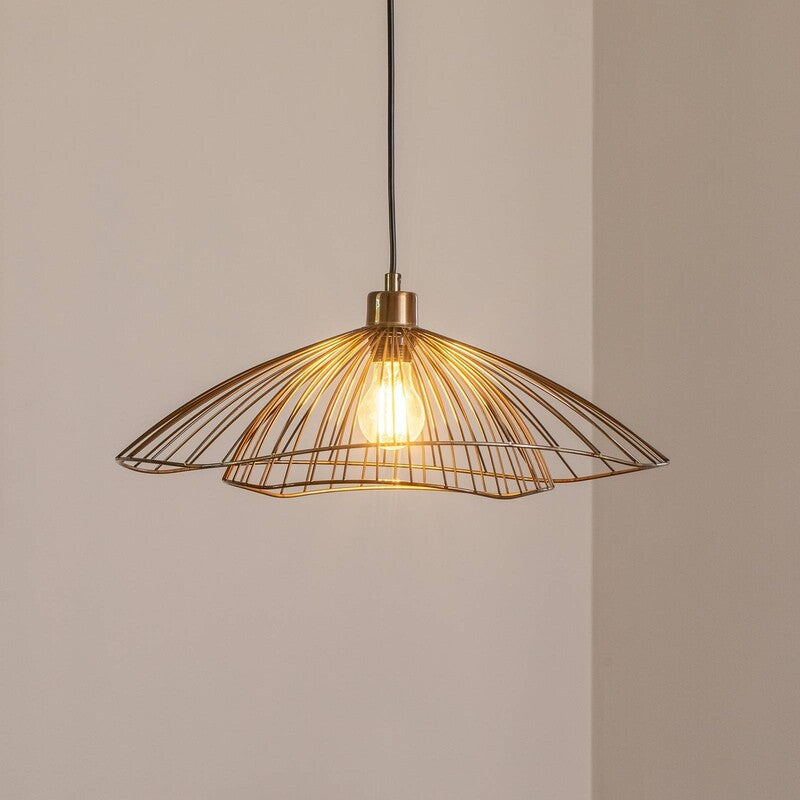 Opviq Pendelleuchte Hängeleuchte Tel LED Lampe dimmbar messing Ø50cm 1-flammig - 8684283478750