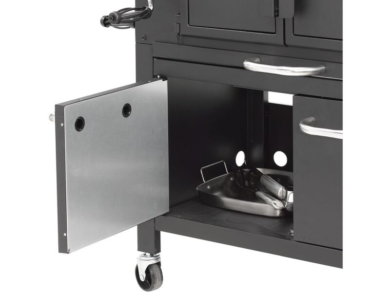 El Fuego Holzkohlegrill Grand Ontario Grill Schwarz 81x46cm Feuerkammer BBQ groß - 4250373205724