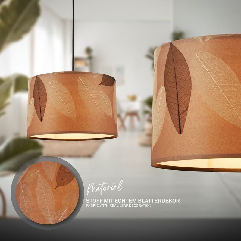 Briloner Pendelleuchte Hängeleuchte Mata LED 3-flammig Blätterdekor Boho-Stil - 4002707463276