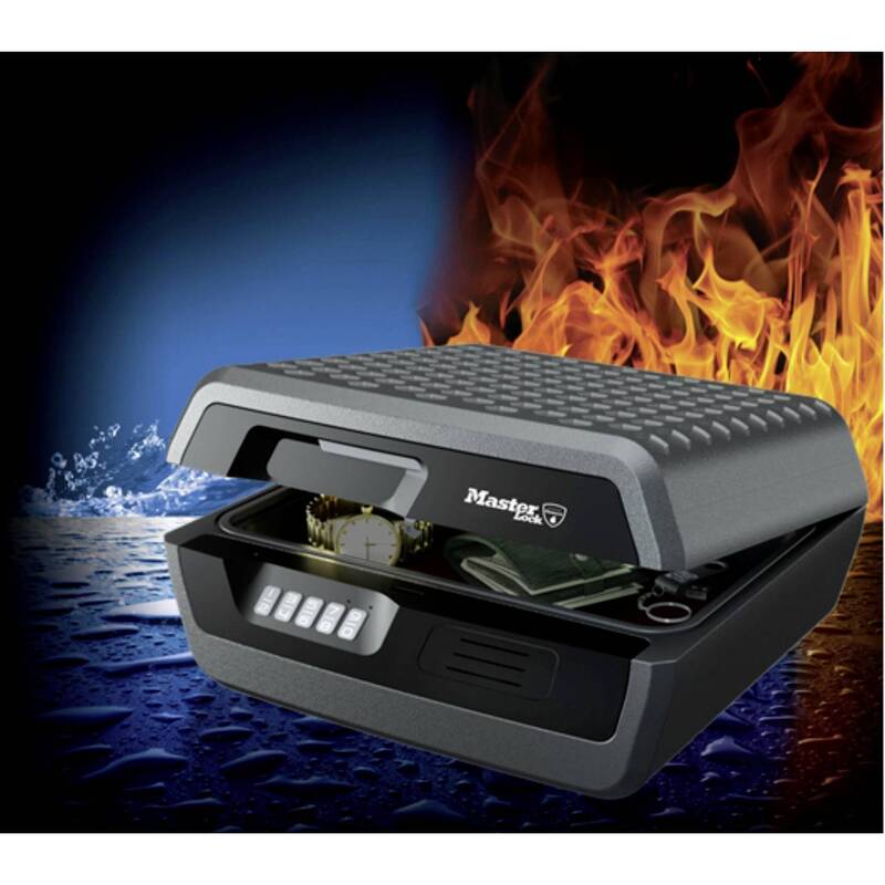 Master Lock Feuerschutztresor P56069 CHW30300EURHRO Zahlenschloss 10l anthrazit - 0071649308758