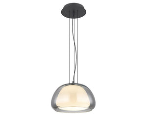 B-Ware Globo Pendelleuchte Haakon Hängelampe LED anthrazit rauchglas dimmbar Esszimmer