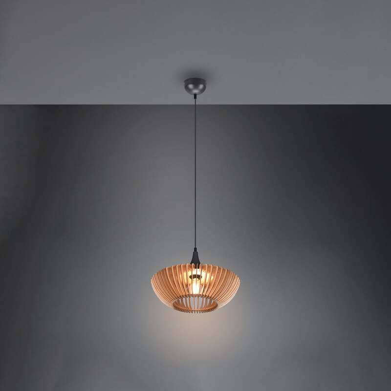 TRIO LIGHTING Hängelampe Hängeleuchte Colino LED Pendelleuchte dimmbar Holz hell - 4017807540277