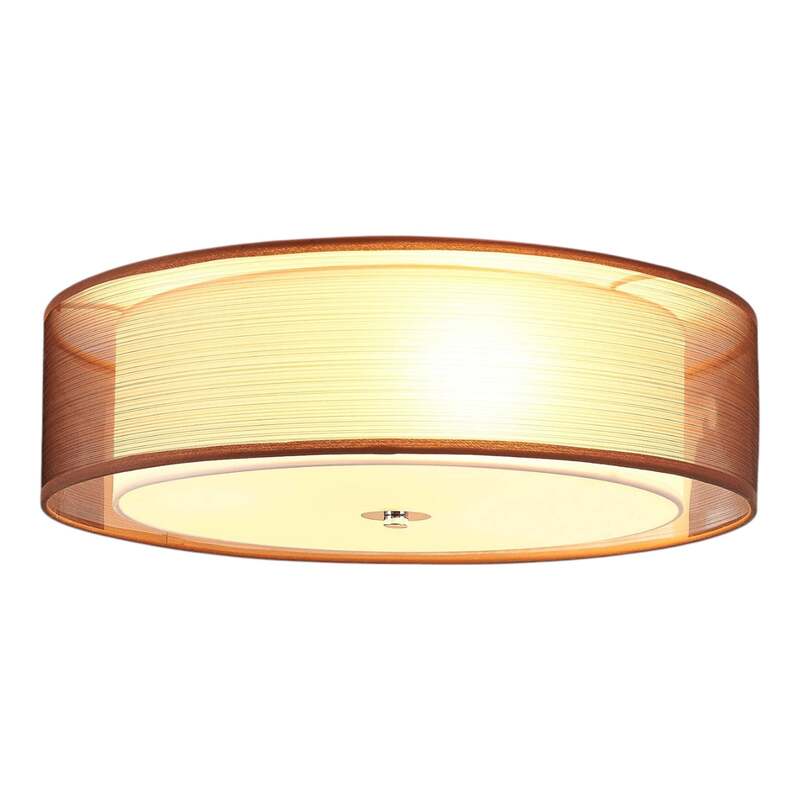 Lindby Deckenlampe Deckenleuchte Tobia LED Lampe dimmbar braun Ø50cm 3-flammig - 4251096530414