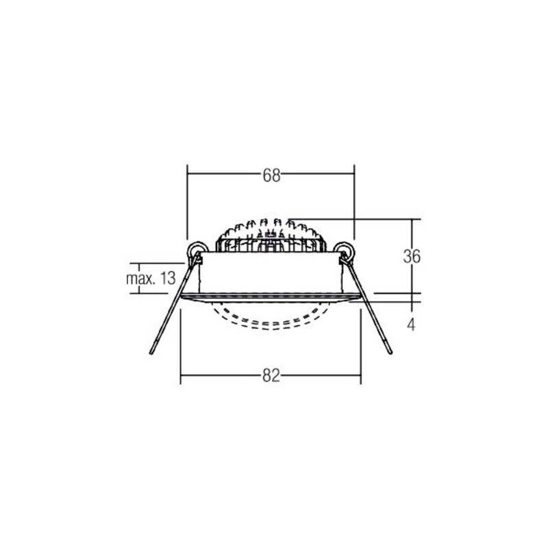 Brumberg Einbaustrahler Deckenstrahler Aufbaustrahler LED Strukturweiß dimmbar - 4251433954088