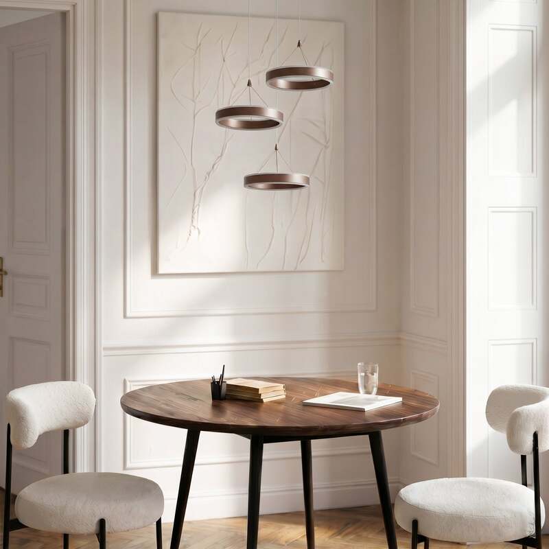 Lucande Hängeleuchte Kolo LED Pendelleuchte dimmbar braun 3-flg 1640 Lumen - 4255830904448