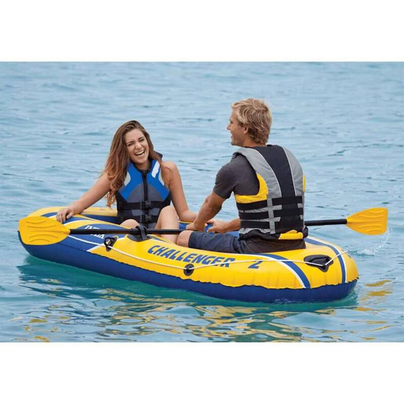 Intex - Bootset -Challenger 2 Schlauchboot Boot Luftpumpe 2 Paddel bis 170 kg703 - 6941057463674