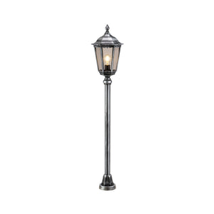 B-Ware LCD Wegeleuchte Gartenleuchte 1113 Pollerleuchte dimmbar schwarz-silber 116cm