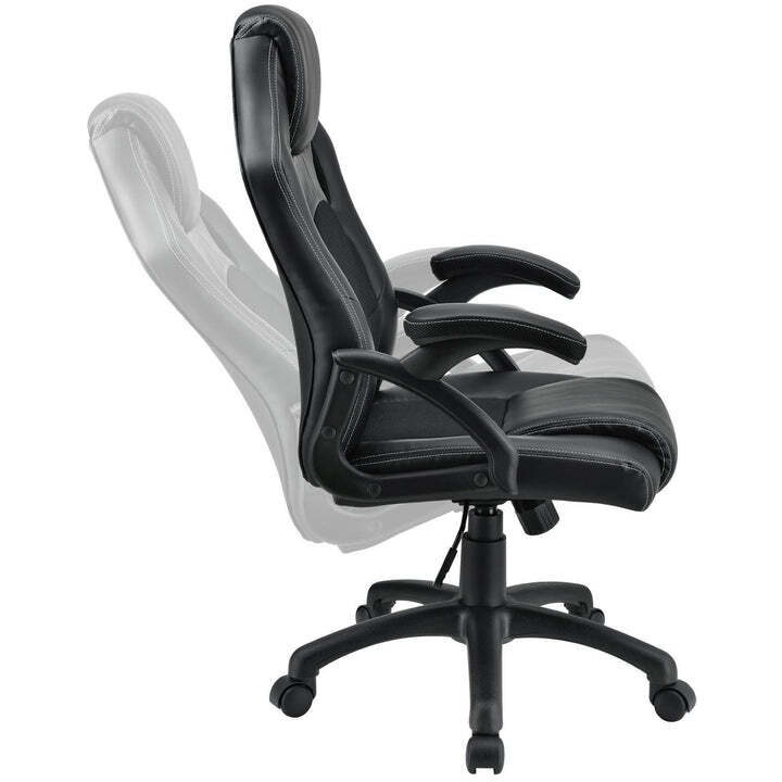 Racing Schreibtischstuhl Montreal ergonomisch drehbar gepolstert schwarz 120kg - 4260304763162