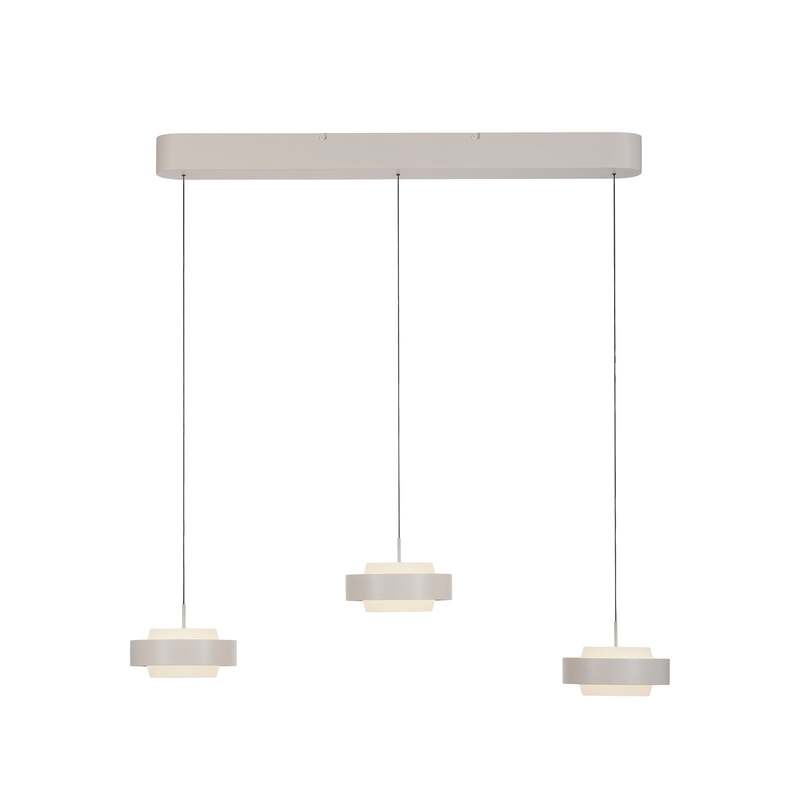 SCHÖNER WOHNEN Hängelampe Pendelleuchte LED Lampe Elmo beige Sandbrise Glas - 4043689019372