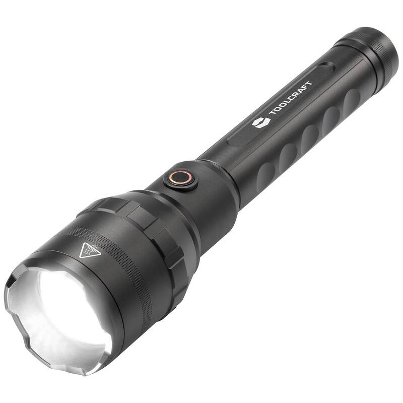 Toolcraft LED Taschenlampe 8000 lm akkubetrieben USB-Schnittstelle schwarz - 4064161255323