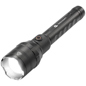 B-Ware Toolcraft LED Taschenlampe 8000 lm akkubetrieben USB-Schnittstelle schwarz
