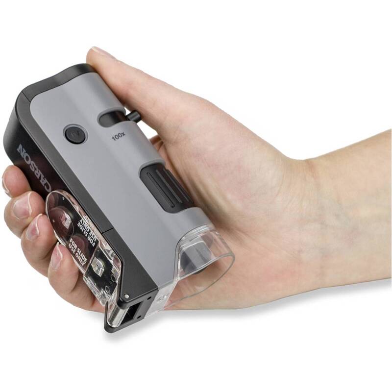 Carson Optical Taschenmikroskop MicroFlip MP-250 250x Vergrößerung schwarz - 0750668013040