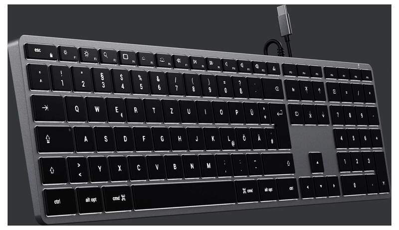Satechi Slim W3 Kabelgebunden Tastatur Deutsch QWERTZ Multimediatasten - 0879961009779