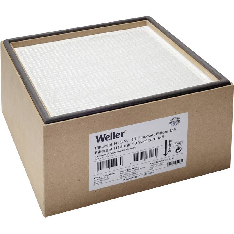 Weller Kompaktfilter H13 für Absauggeräte Zero Smog 11-teilig 285x285x173mm - 4003019418060
