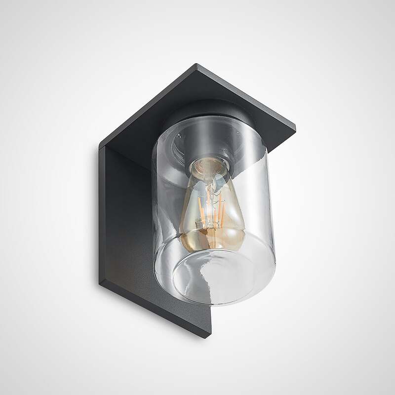 Lucande Außenwandleuchte Semka LED Gartenlampe dimmbar anthrazit 20cm IP54 - 4251096594034