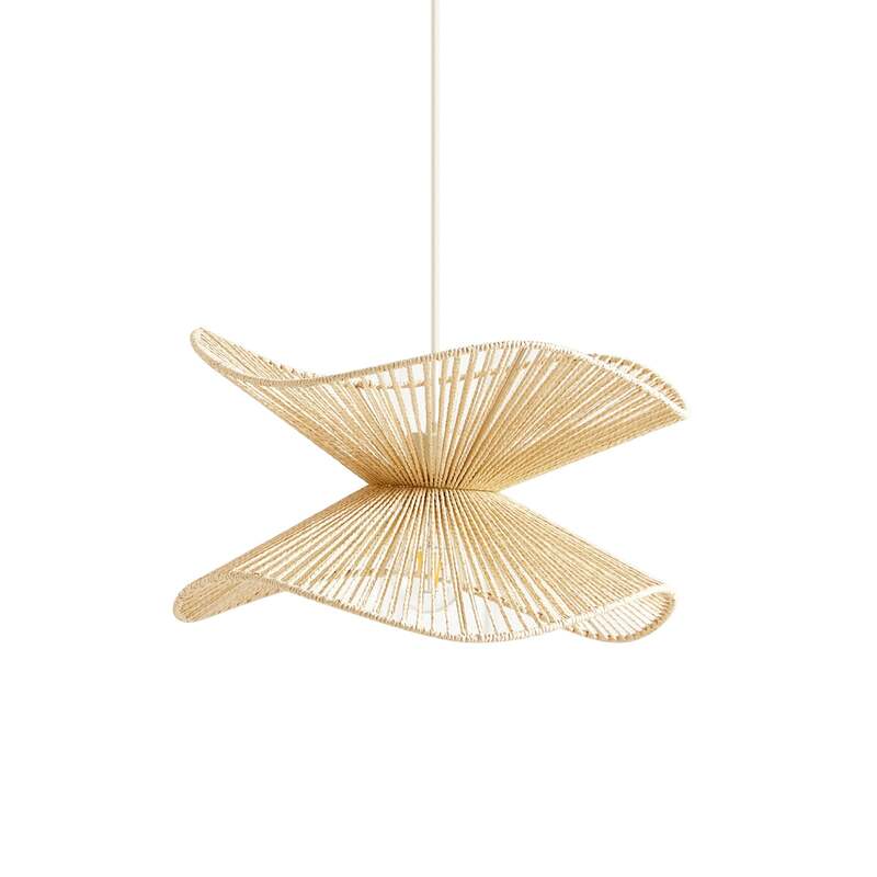 Lindby Pendelleuchte Hängeleuchte Valdorin LED Lampe dimmbar beige Ø40cm 80W - 4251911775303