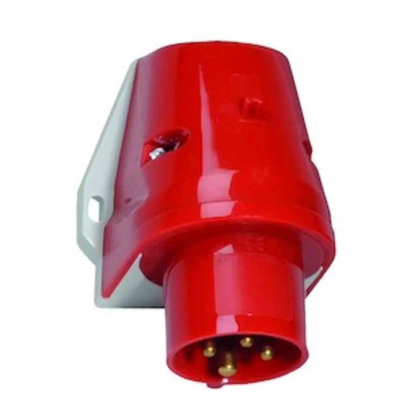Bals Elektrotechnik CEE Anbaustecker 16A 4polig IP44 abgewinkelt 400V rot grau - 4024941243926