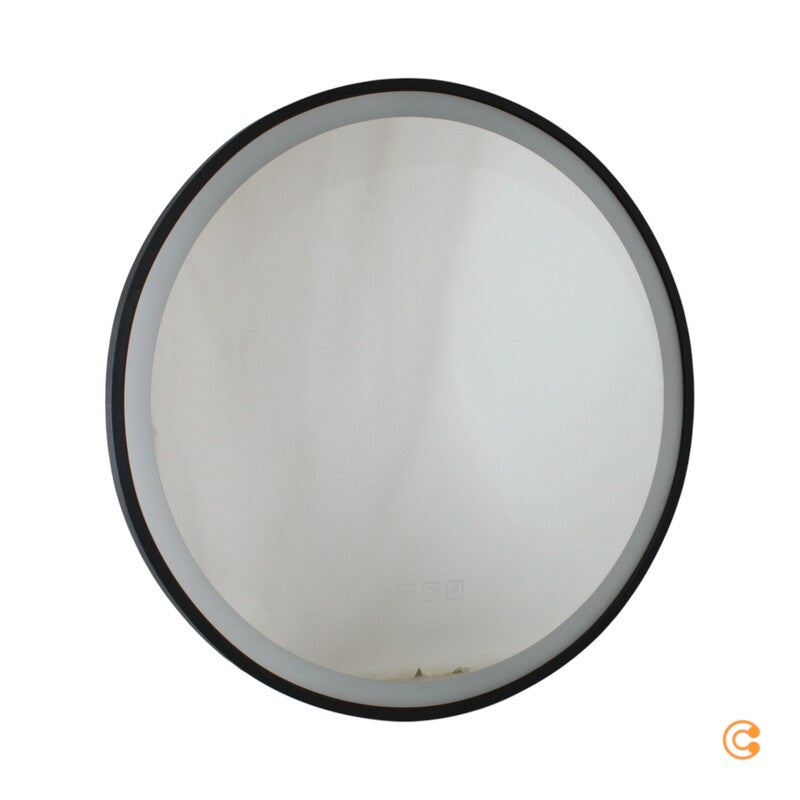 Paulmann Wandspiegel Spiegel Mirra LED dimmbar Touch schwarz Metall Acryl 59cm - 4000870710883