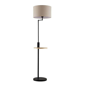 B-Ware Lindby Stehlampe Zinia LED Lampe mit Ablage USB-Anschluss schwarz 160cm hoch