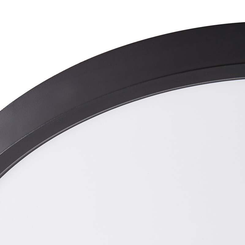 Lindby LED-Deckenleuchte Pravin dimmbar Ø 30 cm mattschwarz warmweiß 17 W - 4251911766776