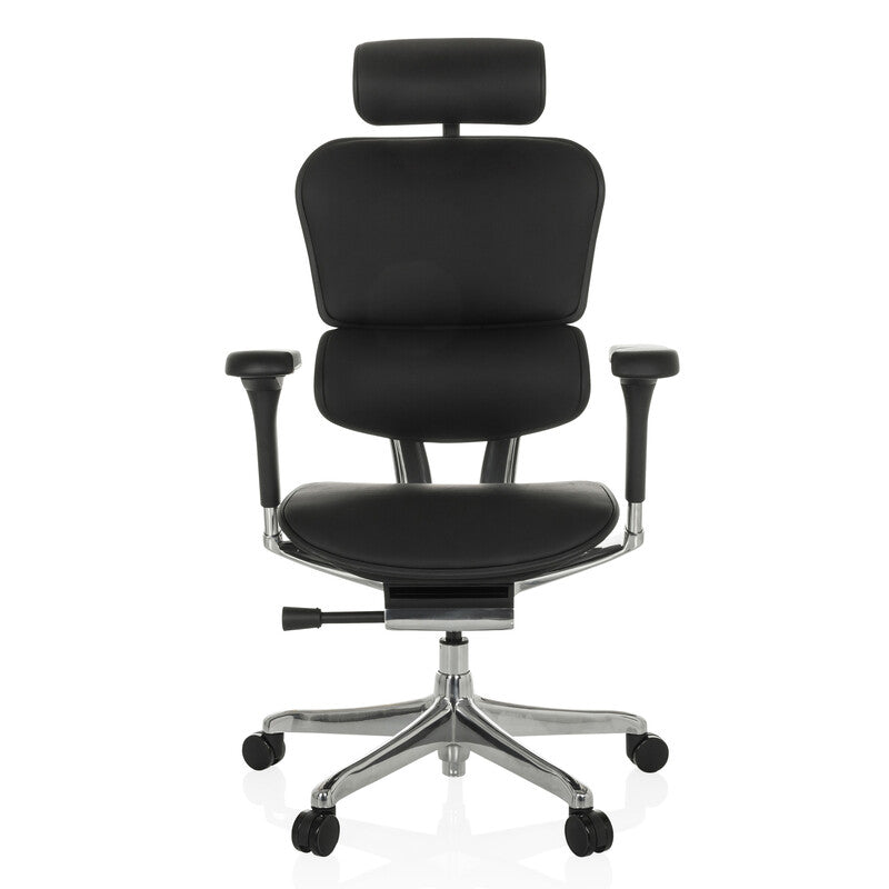 hjh OFFICE Bürostuhl Chefsessel ERGOHUMAN GEN2 Leder schwarz Stuhl Möbel Ses770 - 4064323037644