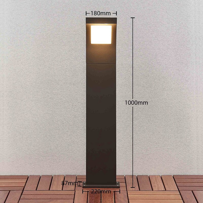 Arcchio Wegeleuchte Advik LED Gartenlampe Pollerleuchte anthrazit 100cm IP65 - 4251096566352