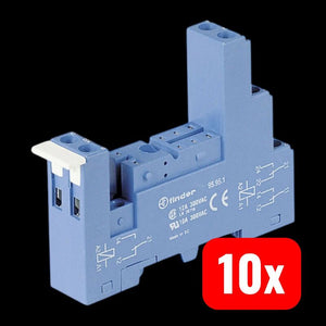 10x B-Ware Finder Relaissockel 95.05 für Finder Serie 40, 44, Montage Hutschiene