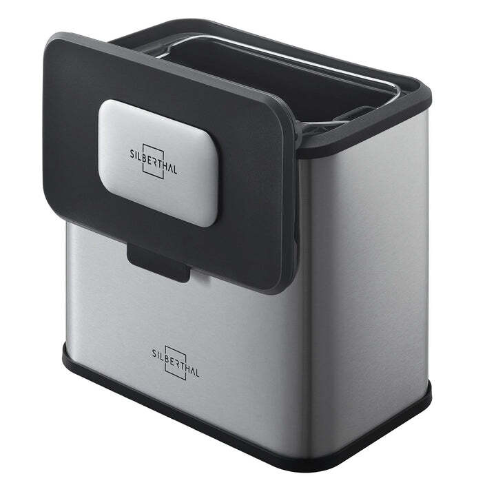 SILBERTHAL Biomülleimer Abfalleimer Edelstahl Aktivkohlefilter 4L Kunststoff - 4260470467079