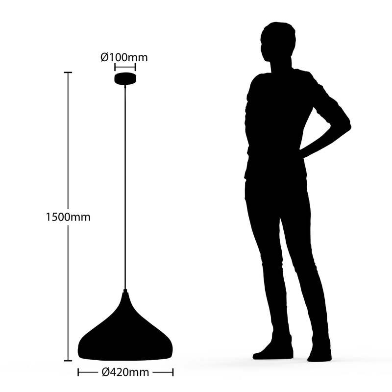 Arcchio Hängeleuchte Lunus Pendelleuchte Lampe dimmbar schwarz gold Ø40,5cm - 4251096586954