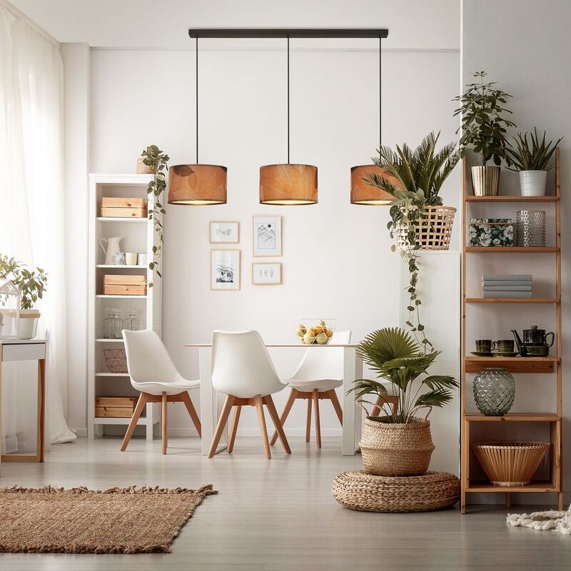 Briloner Pendelleuchte Hängeleuchte Mata LED 3-flammig Blätterdekor Boho-Stil - 4002707463276