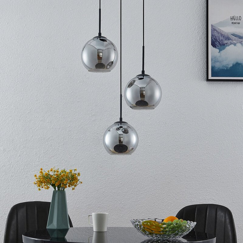 Lindby Jurian Pendelleuchte Hängelampe Deckenlampe Lampe Licht 3-flg E27 schw942 - 4251911727869