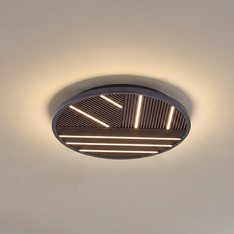 Lucande Deckenlampe Leuchte Orven LED dimmbar Holz schwarz Ø50cm 3000K 1140lm - 4255830900761
