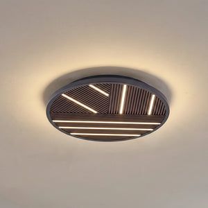 B-Ware Lucande Deckenlampe Leuchte Orven LED dimmbar Holz schwarz Ø50cm 3000K 1140lm