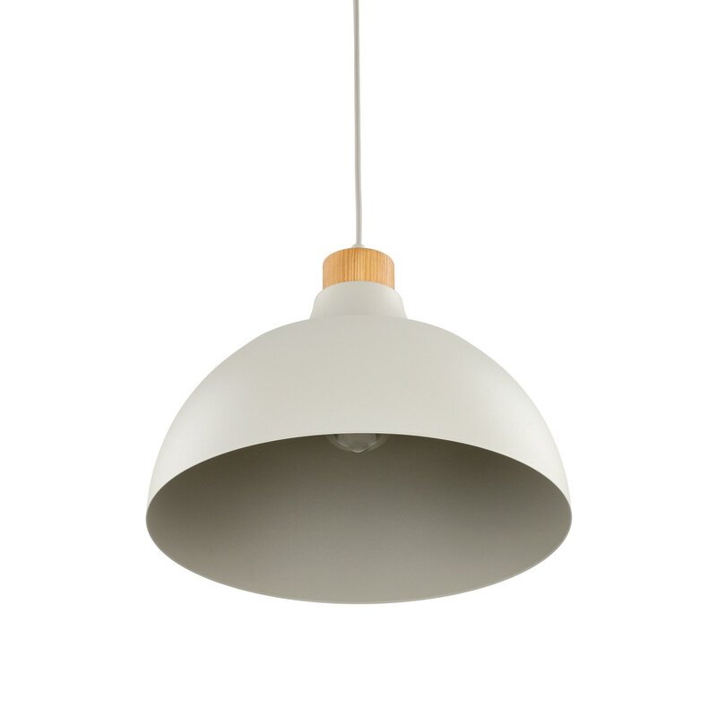 Envostar Hängeleuchte Kaitt Holzdetail Ø 34 cm beige Deckenlampe Lampe Leuchte - 5906135159987