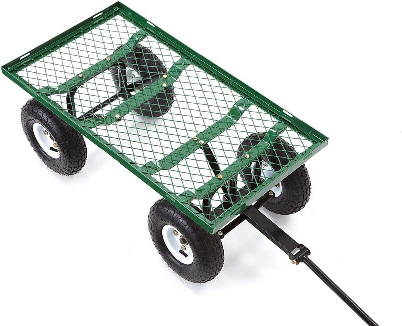 Gorilla Carts GOR400-COM Gartenwagen Stahl 180 kg Tragkraft Grün abnehmbar - 0722571010966