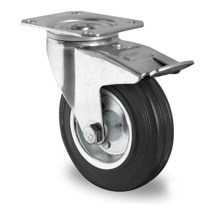 CASCOO Lenkrolle mit Totalfeststeller ø 200 mm Serie SWS4 Rollenlager - 4260654038873