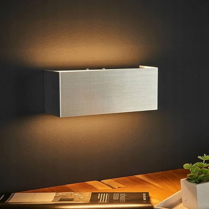 Lindby Wandleuchte Wandlampe LED Leuchte Kimberly Aluminiumfarben Metall Modern - 4251096527537