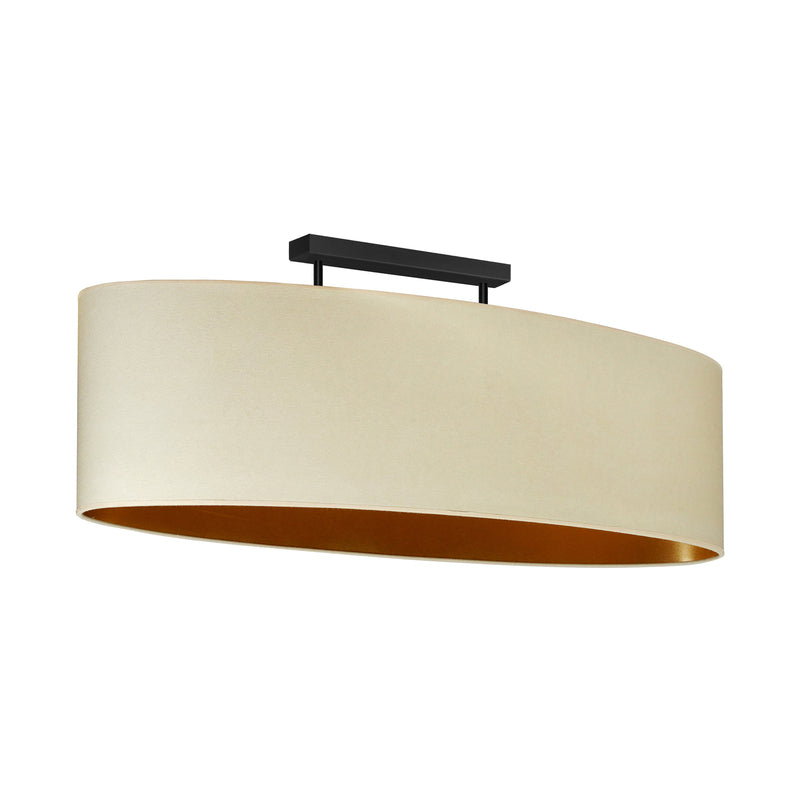 Envostar Deckenlampe Idun hellbeige 80cm Naturmaterial vegan Deckenleuchte Spot - 4251911790207