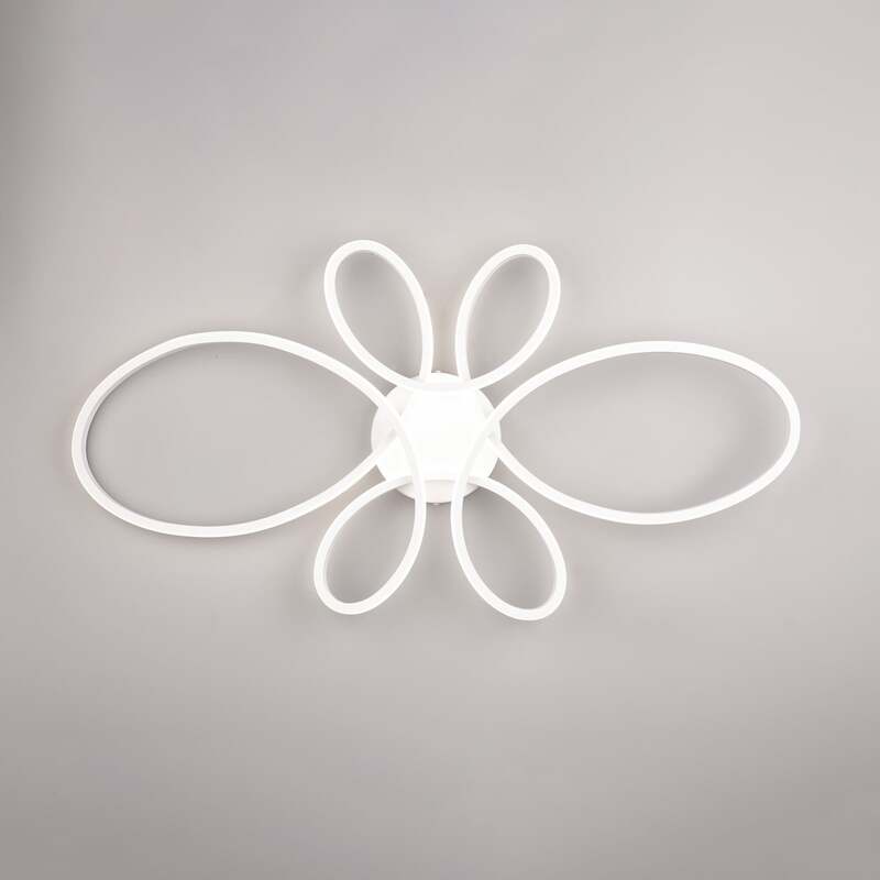 TRIO LIGHTING Deckenleuchte Fly LED Lampe dimmbar weiß matt 4000K 83x45cm - 4017807600858