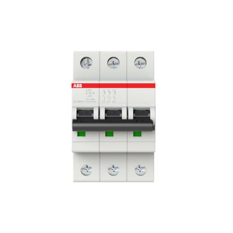 ABB Leitungsschutzschalter Sicherungsautomat LS-Schalter S203-Z10 10A 400V 3 Pol - 4016779609487