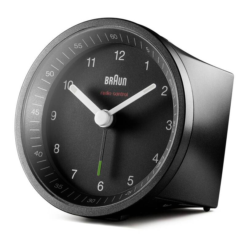 Braun Funkwecker Quarzwecker analog DCF77 Akku schwarz gelb 1 Alarmzeit - 4007218670090
