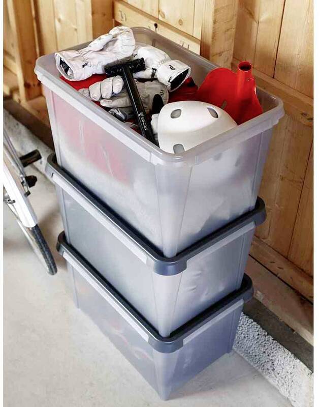 SmartStore Dry 45 Aufbewahrungsbox 60x40x35cm Box wasserdicht 50 l grau - 7332462040106