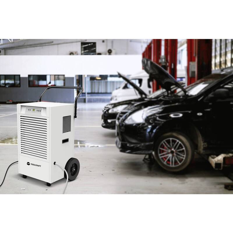 Toolcraft Luftentfeuchter 90l/Tag 1260W für Räume bis 120m² mit LED-Display weiß - 4064161390703