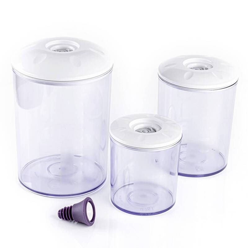 Magic Vac Vakuumbehälter 0,75l 1,5l 3l Set zur Aufbewahrung von Lebensmitteln - 8018294014827