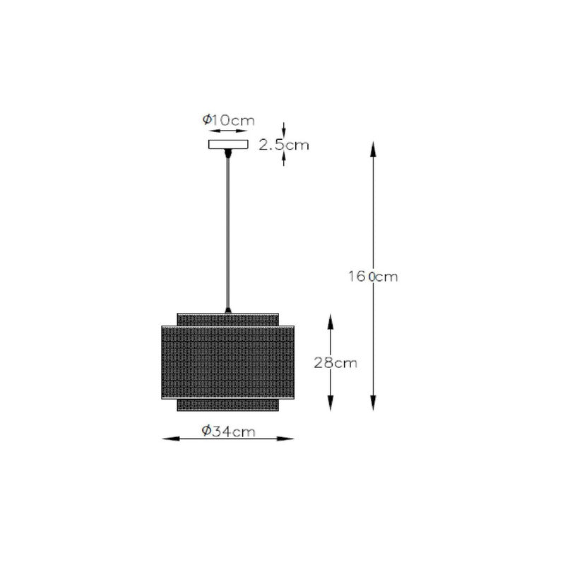 Lucide Hängeleuchte Orrin LED Pendelleuchte Lampe dimmbar schwarz kupfer 28cm - 5411212021878