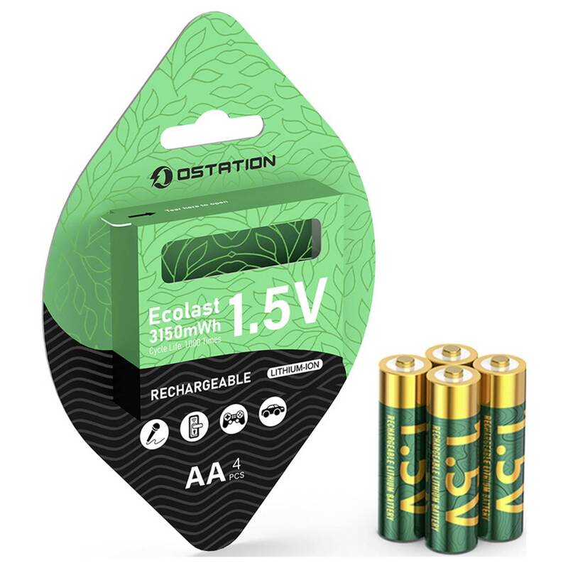 Olight Mignon Akku Li-Ion 2100 mAh 1.5V wiederaufladbar 4er Set Ecolast Akku - 6977261695341