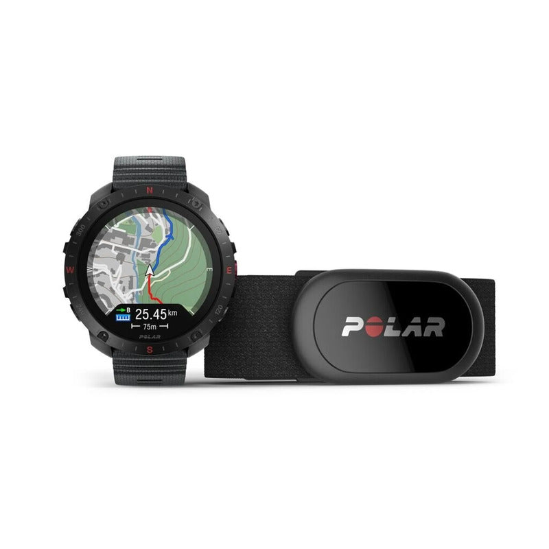 Polar Grit X2 Pro HR GPS Uhr + H10 Sensor schwarz S/M/L Multisport Bundle - 0725882065137