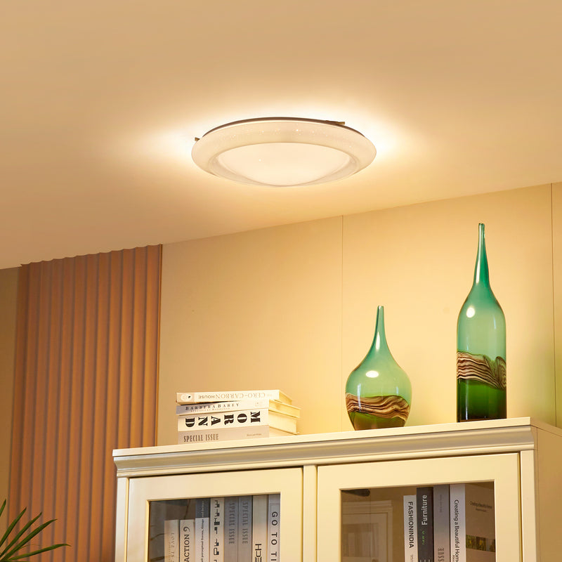 Lindby Deckenleuchte LED Lampe Tejask RGBW dimmbar Leuchte Ø41cm weiß - 4251911762341