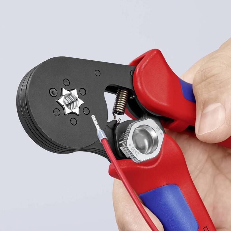 Knipex Crimpzange Aderendhülsen 0,08 bis 16 mm² Crimpwerkzeug 180mm brüniert - 4003773041474